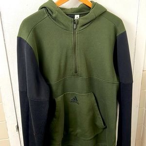 Adidas Hoodie -Olive Green/Black - Men’s Large
